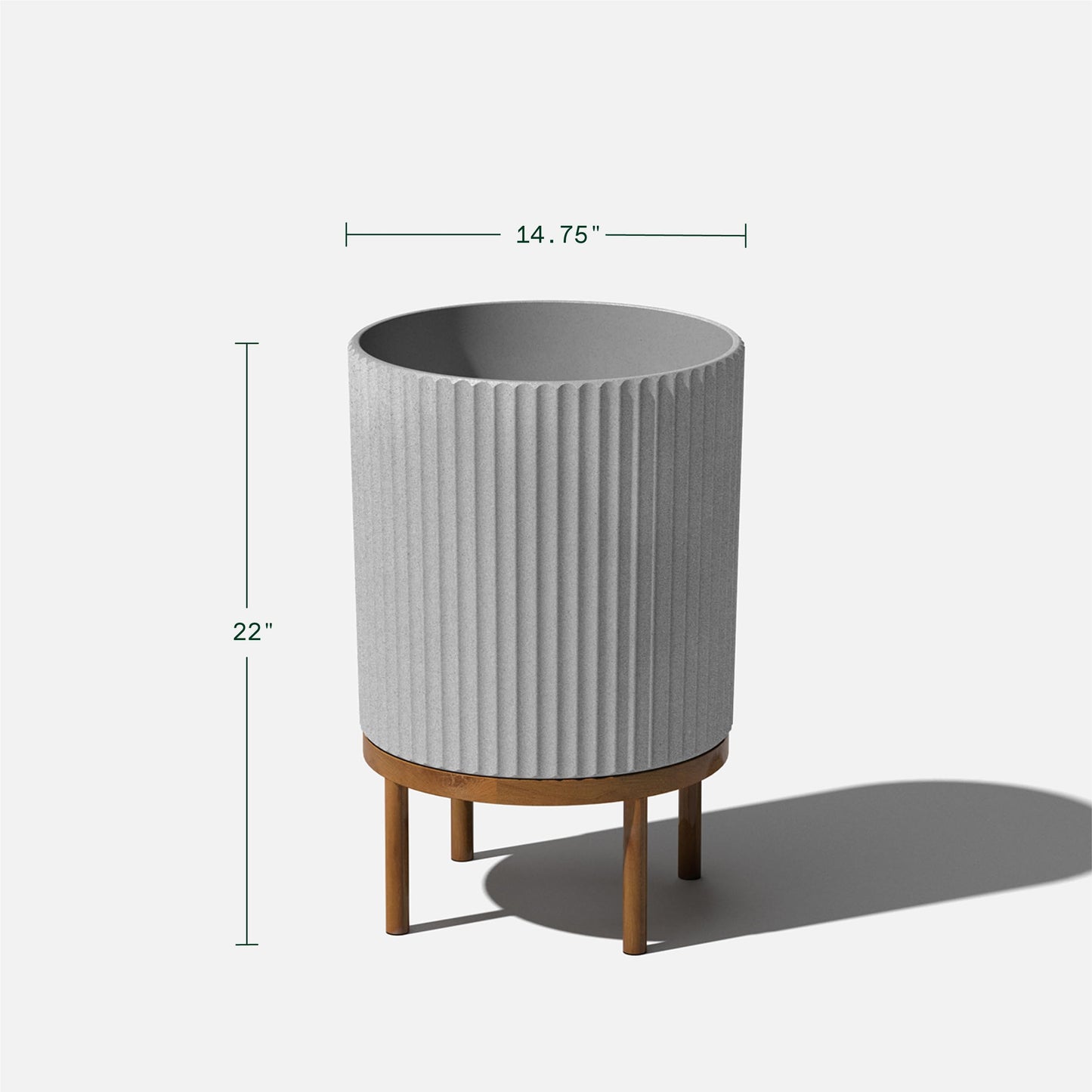 Demi Series Round Planter with Stand | Durable & Wooden Stand Perfect for Home Decor