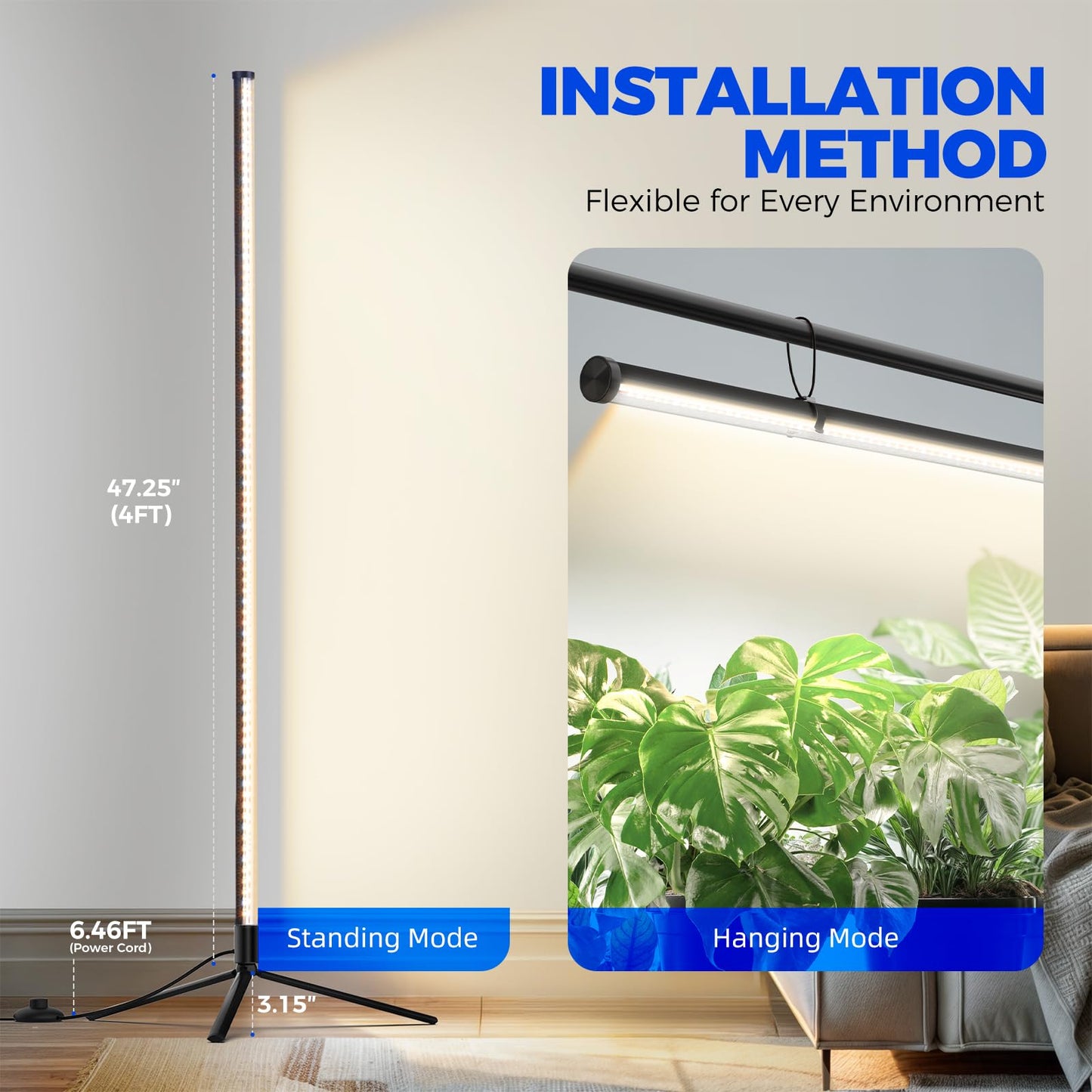 Vertical Standing Plant Grow Light