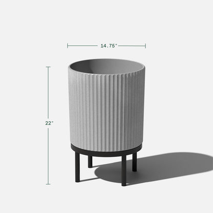 Demi Series Round Planter with Stand | Durable & Wooden Stand Perfect for Home Decor