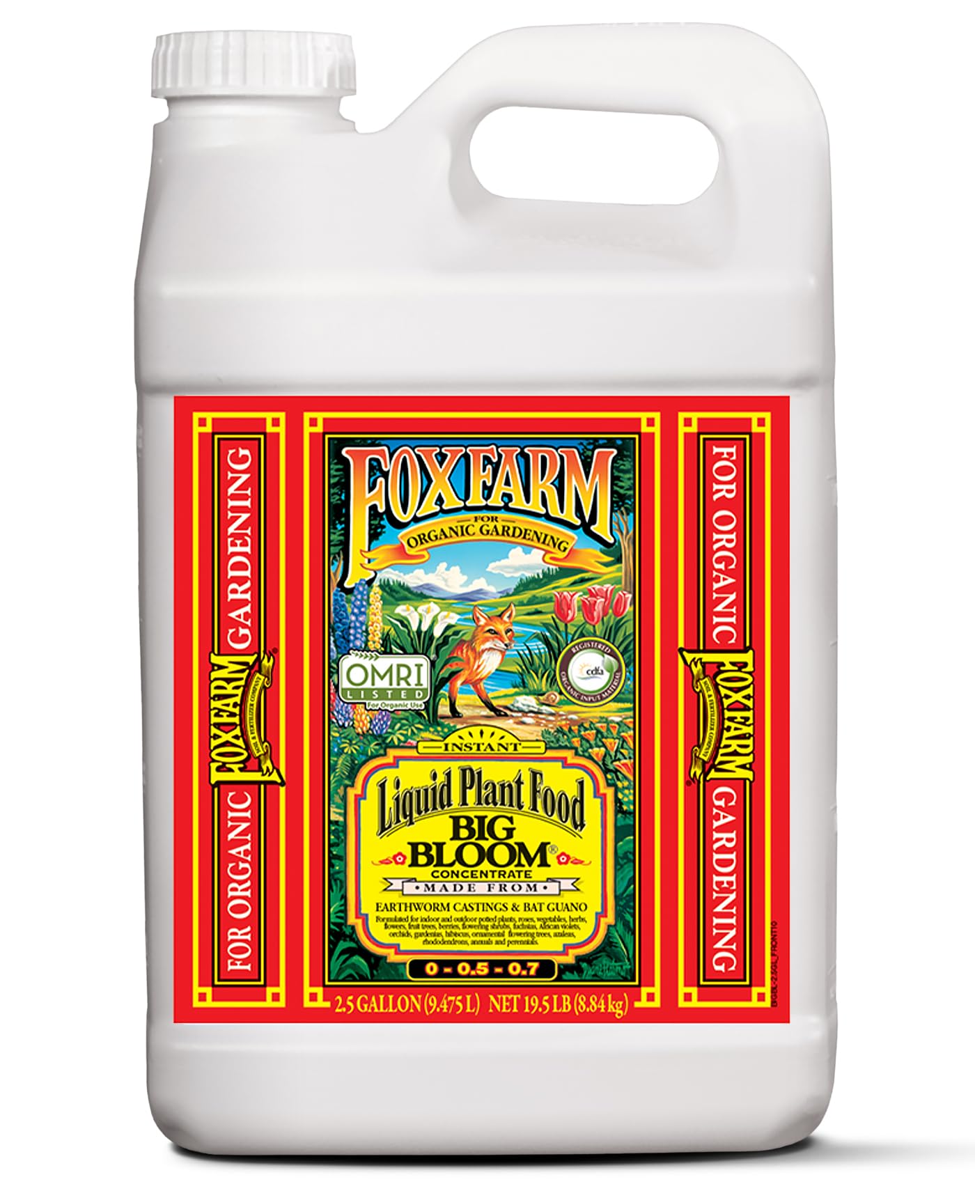 FoxFarm - Big Bloom Liquid Fertilizer Concentrate for Vibrant Flowers, Fruits, and Vegetables, All Purpose Indoor & Outdoor Plant Food, NPK 0.01-0.03-0.7 (Pint)