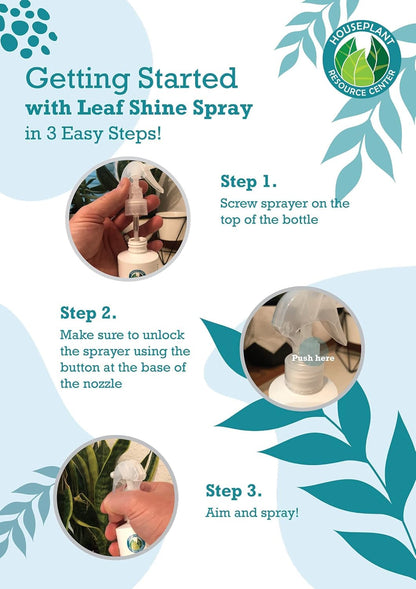 Houseplant Leaf Shine Spray - Leaf Polish, Gloss, and Shine for Vibrant Foliage and Effortless Plant Care