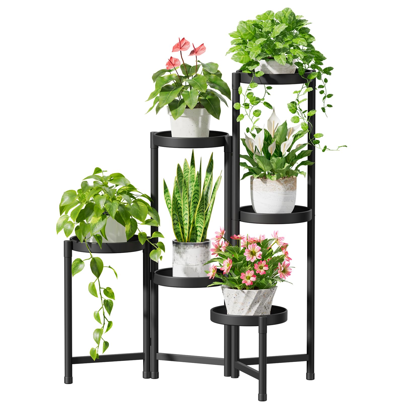 5-Tier Folding Metal Plant Stand - OVAD