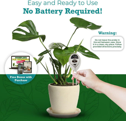 3-in-1 Soil Meter Optimize Plant Health with Moisture, Light & pH Testing for Thriving Gardens and Lush Indoor Plants