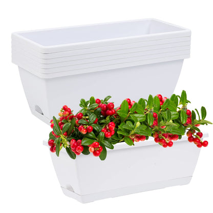 Vibrant 7 Pack Plastic Window Box Planter 17 Inches for All Your Gardening Needs