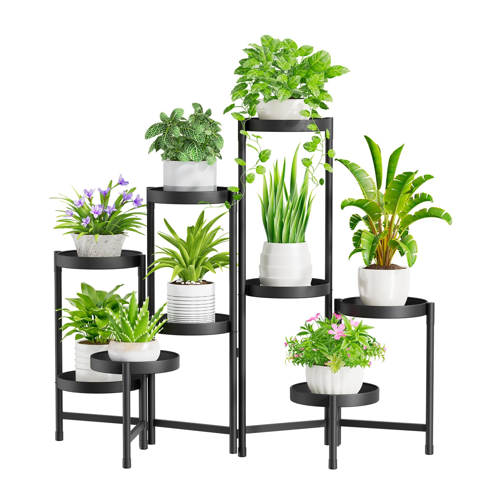 5-Tier Folding Metal Plant Stand - OVAD