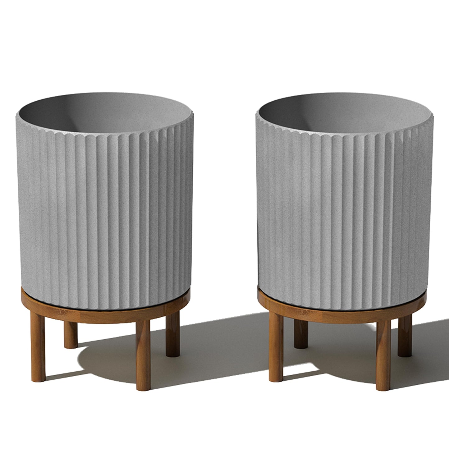 Demi Series Round Planter with Stand | Durable & Wooden Stand Perfect for Home Decor