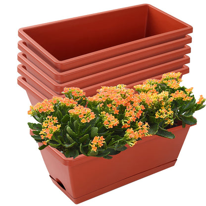 Vibrant 7 Pack Plastic Window Box Planter 17 Inches for All Your Gardening Needs