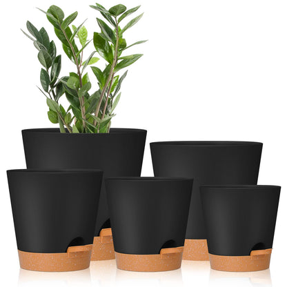 Self-Watering Planter Set for Effortless Plant Care and Stylish Home Décor