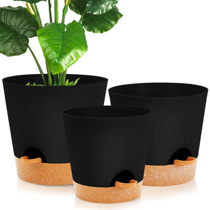 Self-Watering Planter Set for Effortless Plant Care and Stylish Home Décor