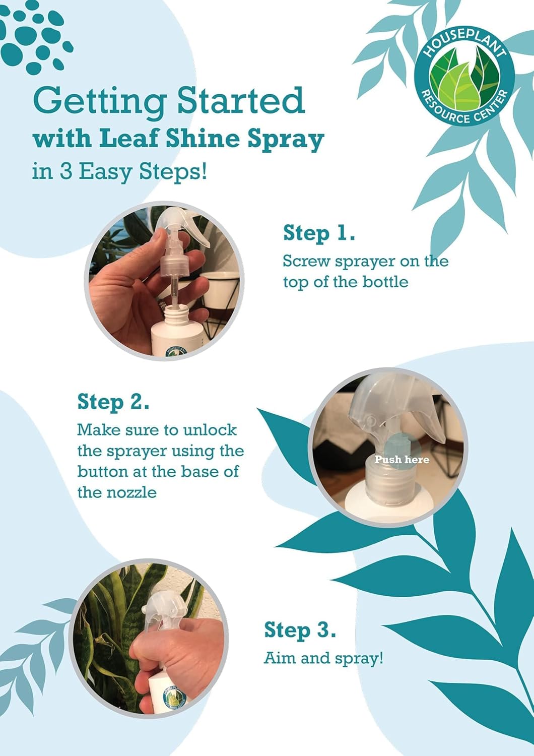 Houseplant Leaf Shine Spray - Leaf Polish, Gloss, and Shine for Vibrant Foliage and Effortless Plant Care