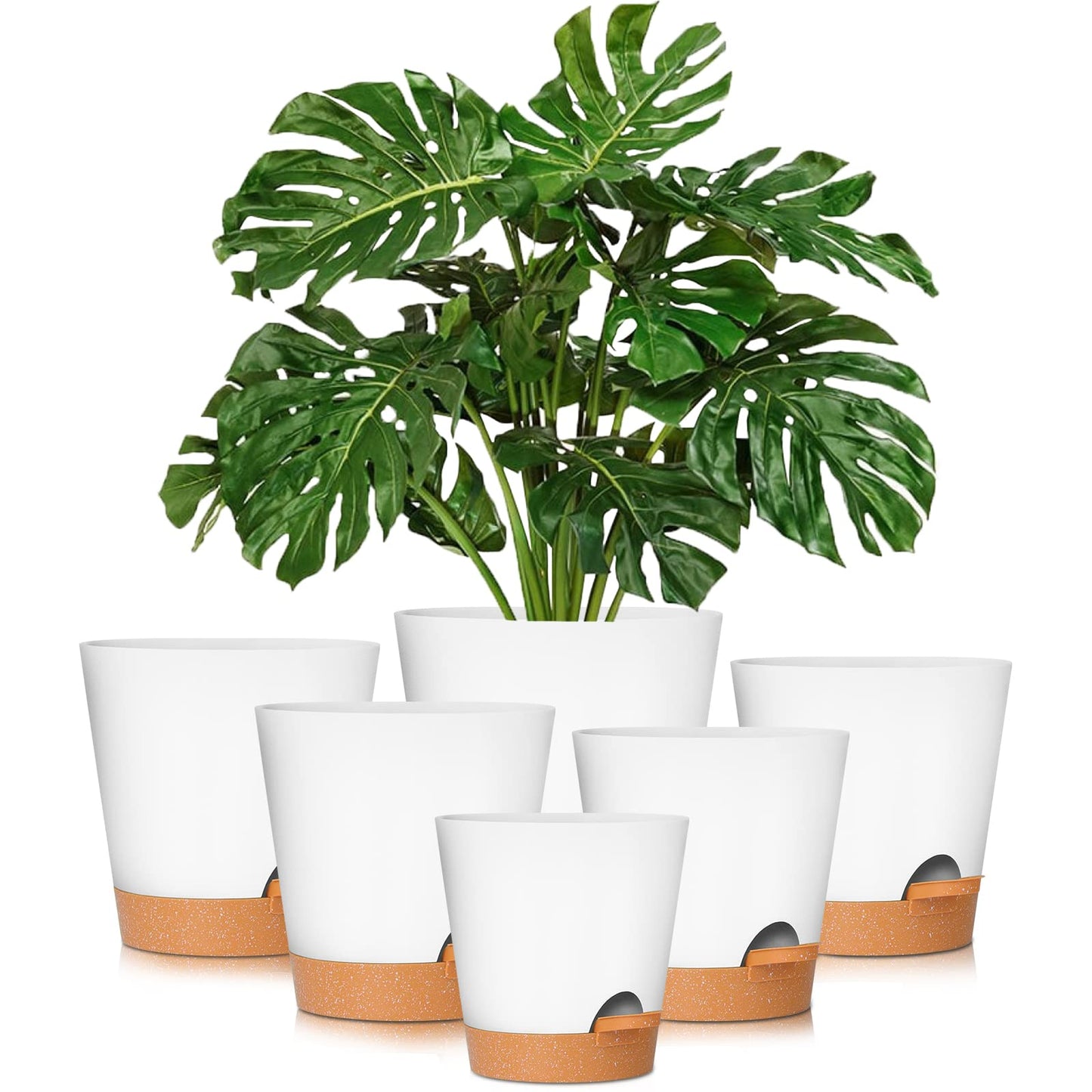 Self-Watering Planter Set for Effortless Plant Care and Stylish Home Décor