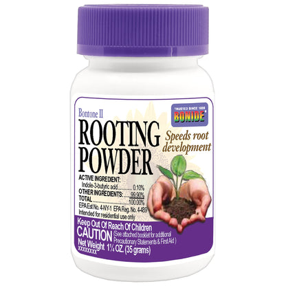 Bonide Bontone II Rooting Powder, 1.25 oz Ready-to-Use Dust for Houseplants and Transplants Speeds Root Development Fast and Easy