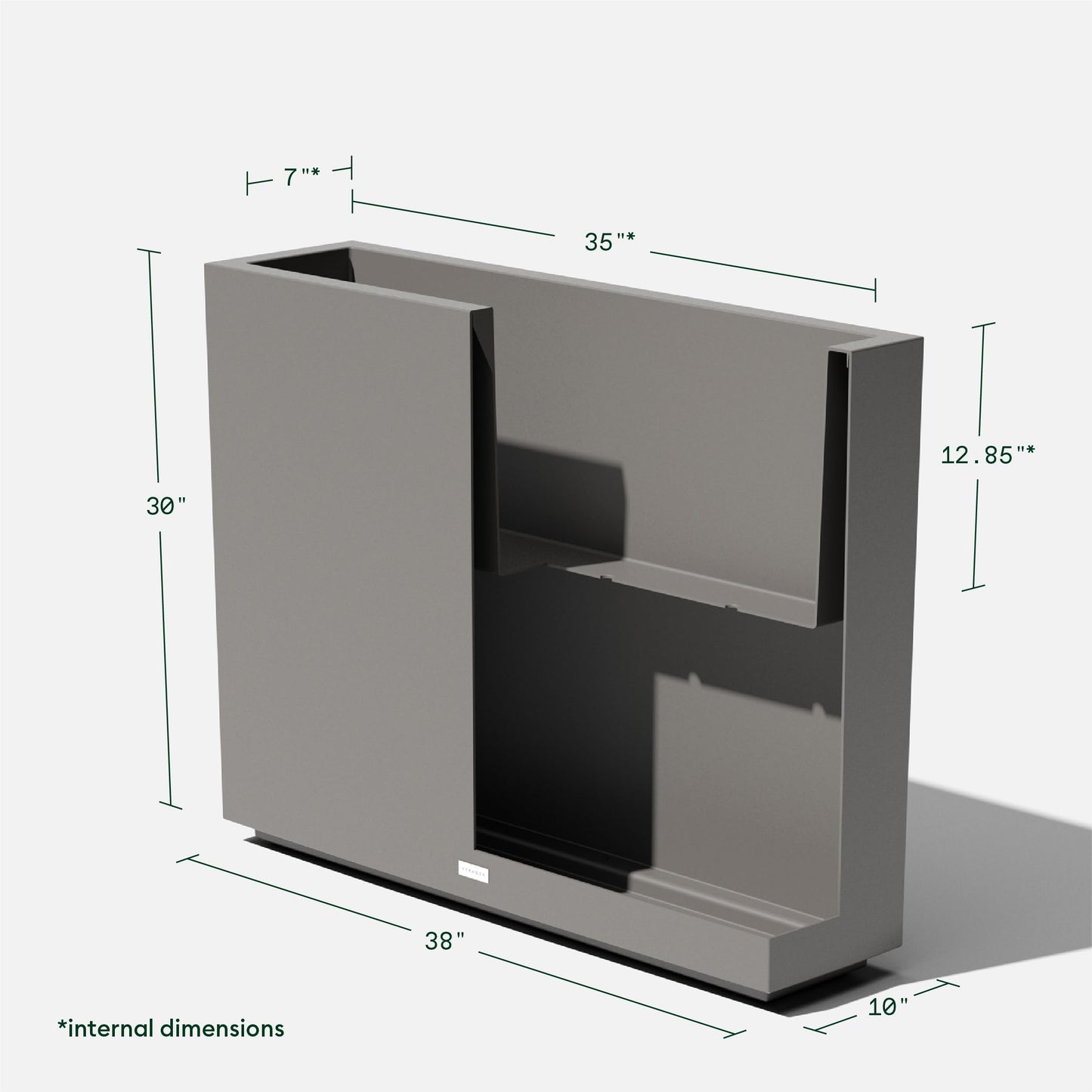 Tall Rectangular Planter for Indoor or Outdoor Patio/Porch | Durable All-Weather with Removable Insert Bucket for Easy Planting