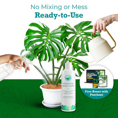 Monstera Plant Food by Houseplant Resource Center Premium Liquid Fertilizer 5-2-3 NPK for Healthy Monstera Pothos and Snake Plants