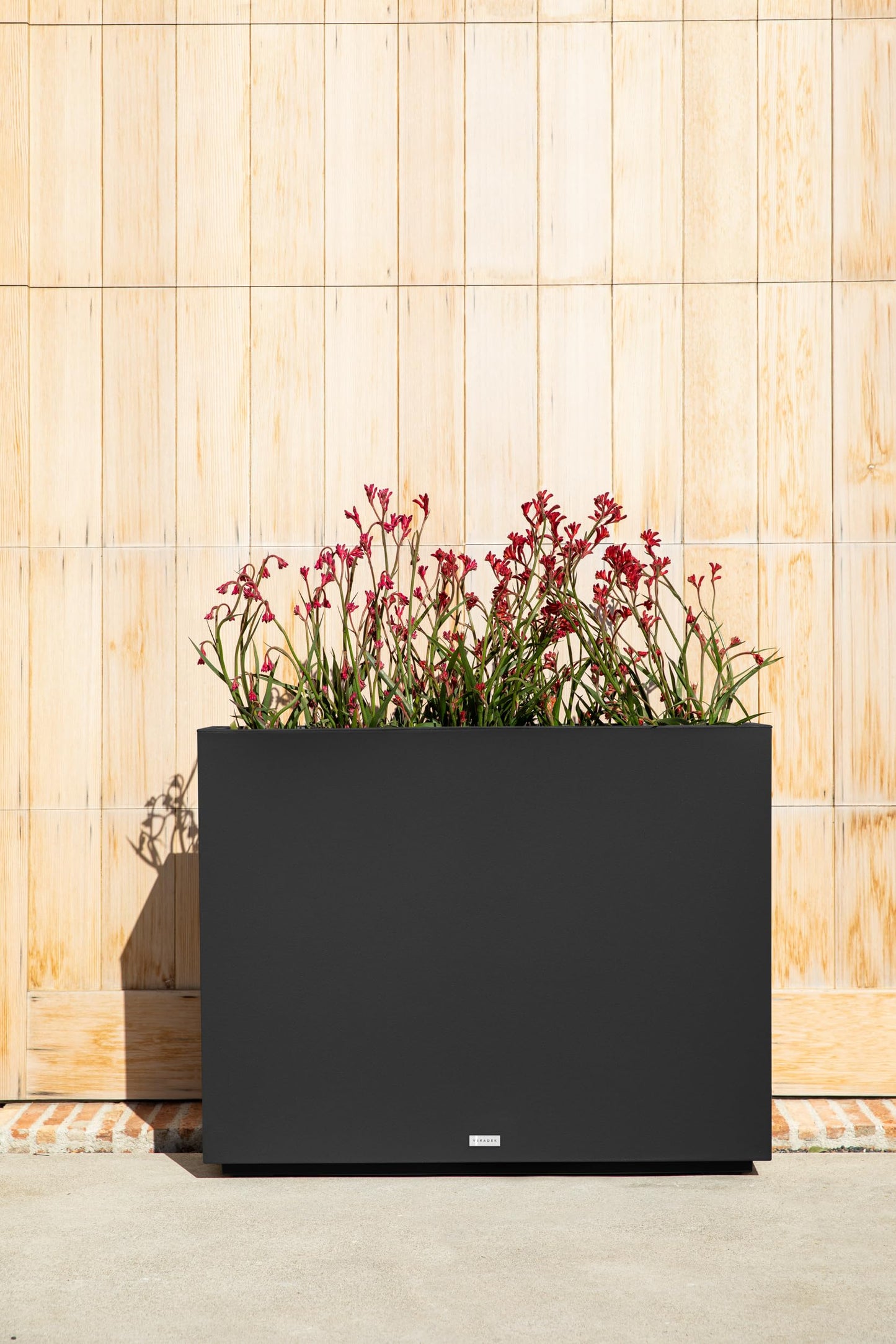 Tall Rectangular Planter for Indoor or Outdoor Patio/Porch | Durable All-Weather with Removable Insert Bucket for Easy Planting