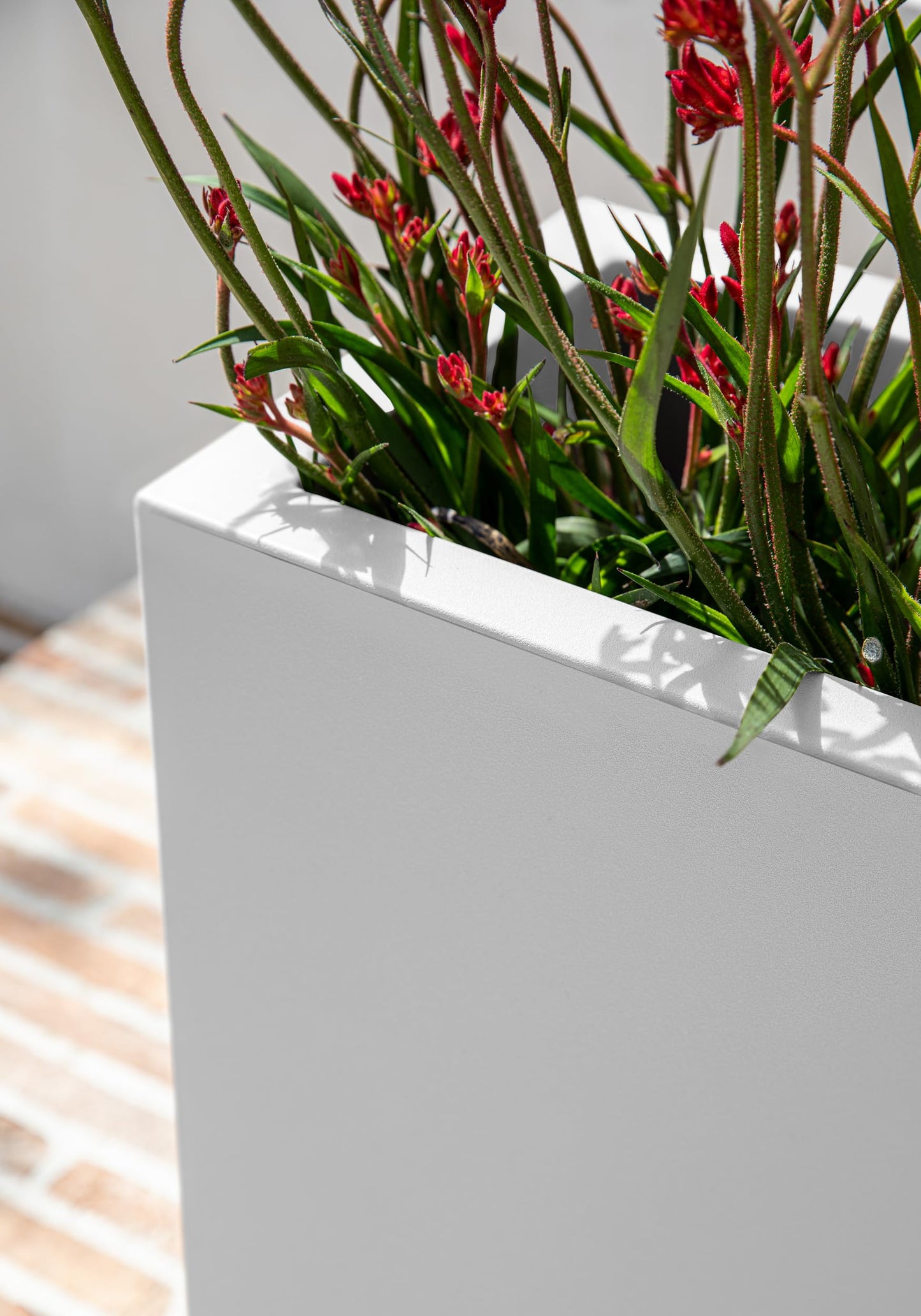 Tall Rectangular Planter for Indoor or Outdoor Patio/Porch | Durable All-Weather with Removable Insert Bucket for Easy Planting