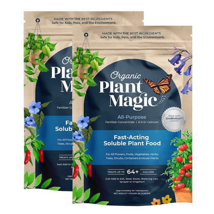 Organic Plant Magic - Truly Organic Fast-Acting Water Soluble Plant Food for All Plants and Gardens in One Convenient 1/2 lb Bag