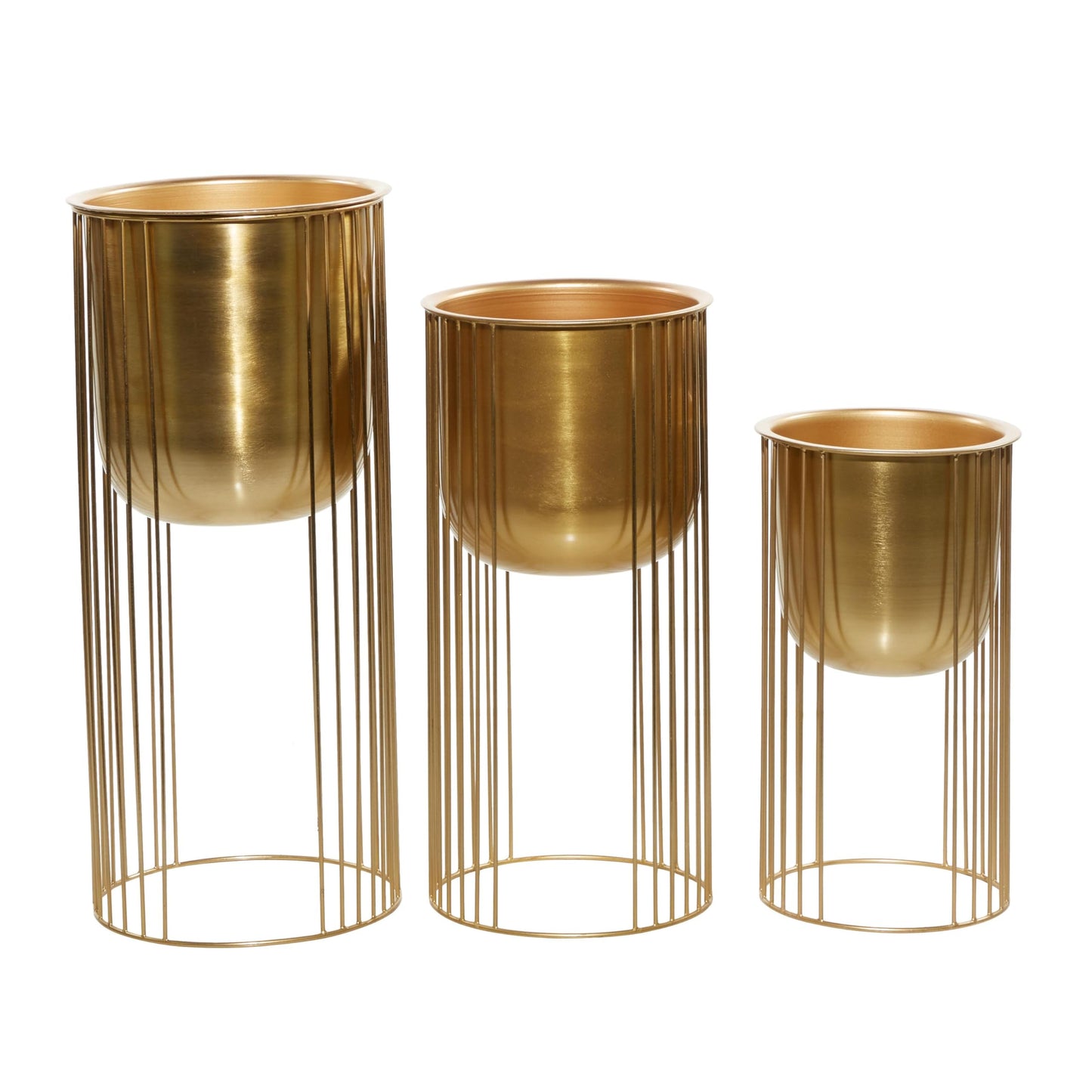 Elevated Caged Stand, Set of 3 Planters - Various Styles for Modern Elegance and Versatile Decor