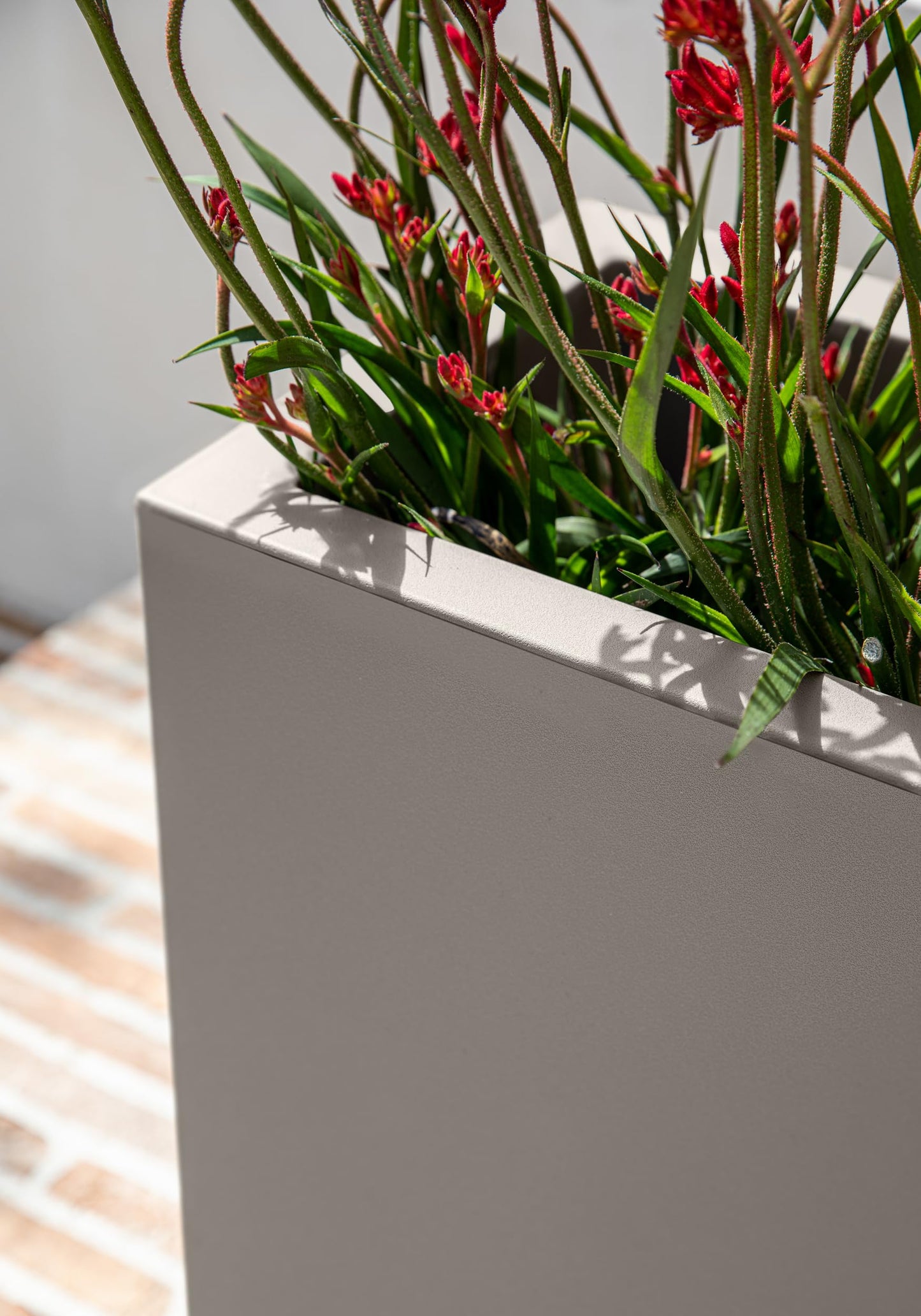 Tall Rectangular Planter for Indoor or Outdoor Patio/Porch | Durable All-Weather with Removable Insert Bucket for Easy Planting