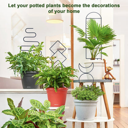 Indoor Plant Trellis for Climbing Plants, 16inch Small Garden Metal Trellis for Potted Plants Outdoor - 4 Pack - OVAD