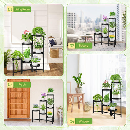 5-Tier Folding Metal Plant Stand - OVAD