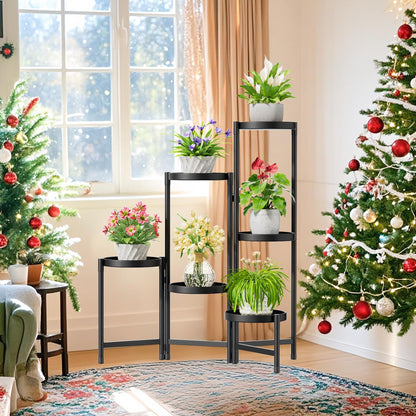 5-Tier Folding Metal Plant Stand - OVAD