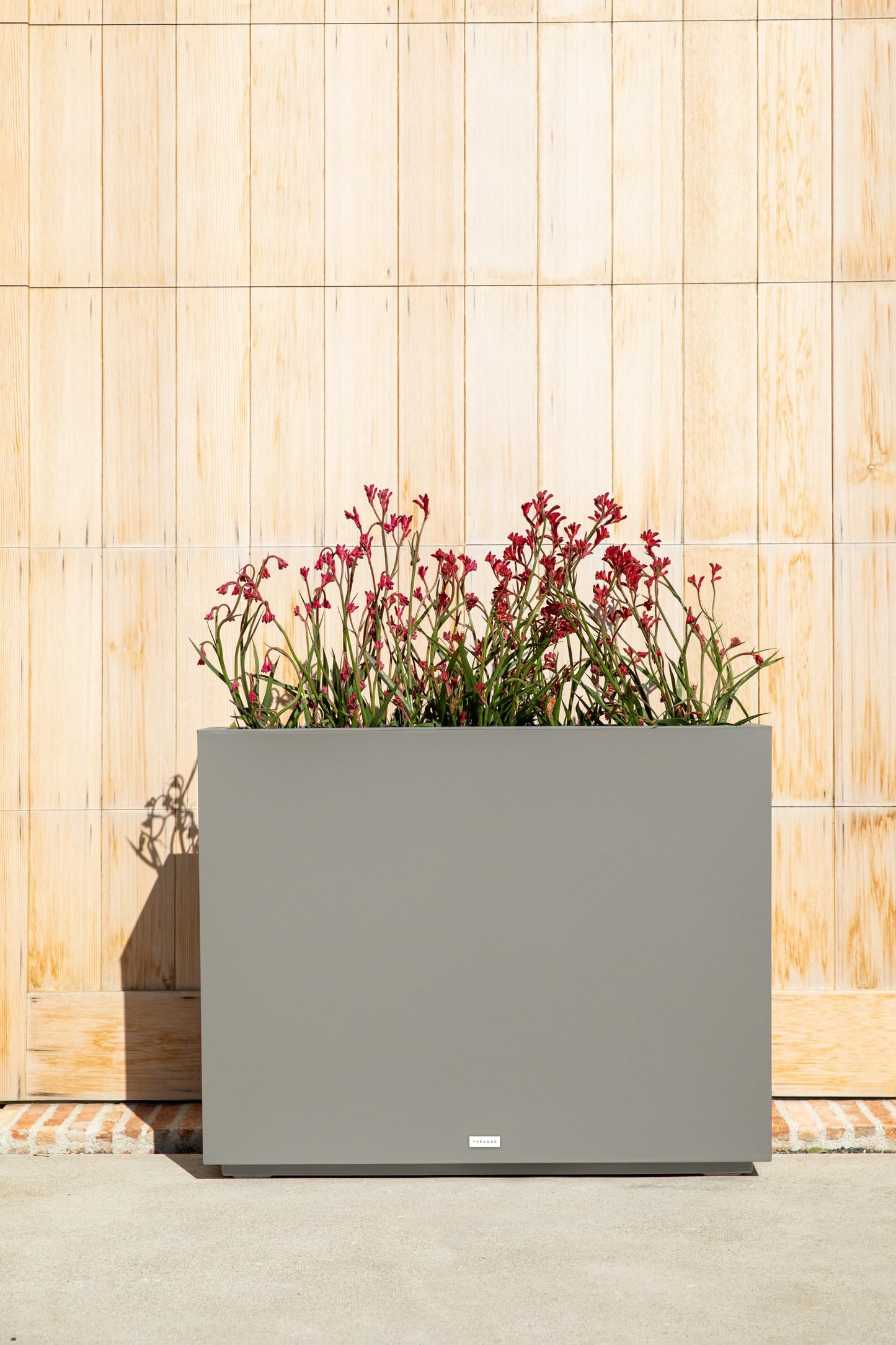 Tall Rectangular Planter for Indoor or Outdoor Patio/Porch | Durable All-Weather with Removable Insert Bucket for Easy Planting