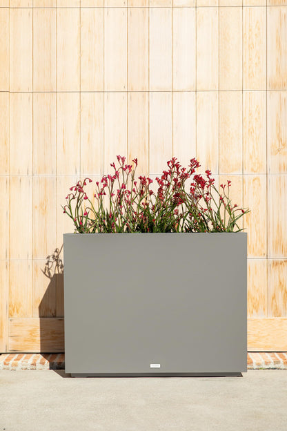 Tall Rectangular Planter for Indoor or Outdoor Patio/Porch | Durable All-Weather with Removable Insert Bucket for Easy Planting