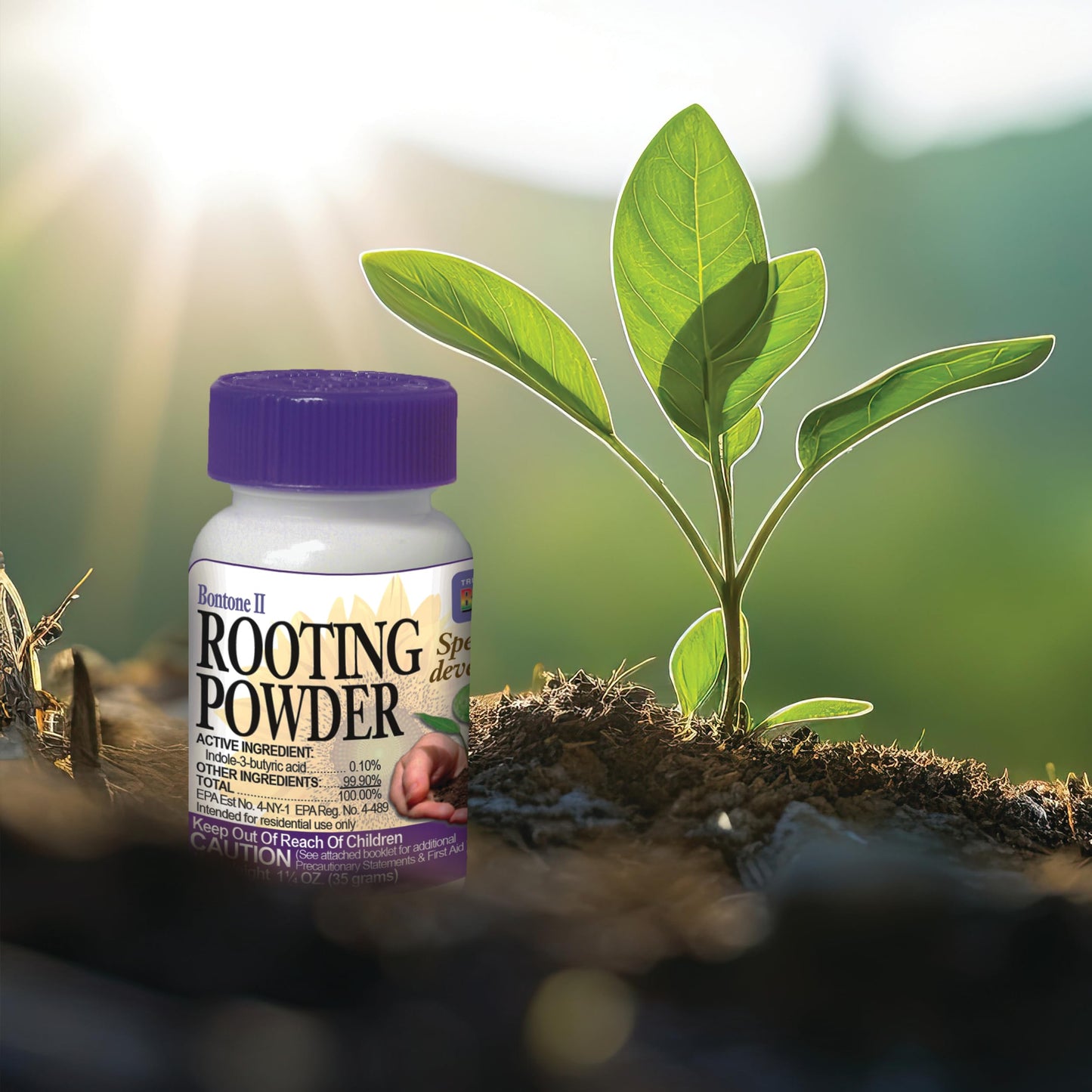 Bonide Bontone II Rooting Powder, 1.25 oz Ready-to-Use Dust for Houseplants and Transplants Speeds Root Development Fast and Easy