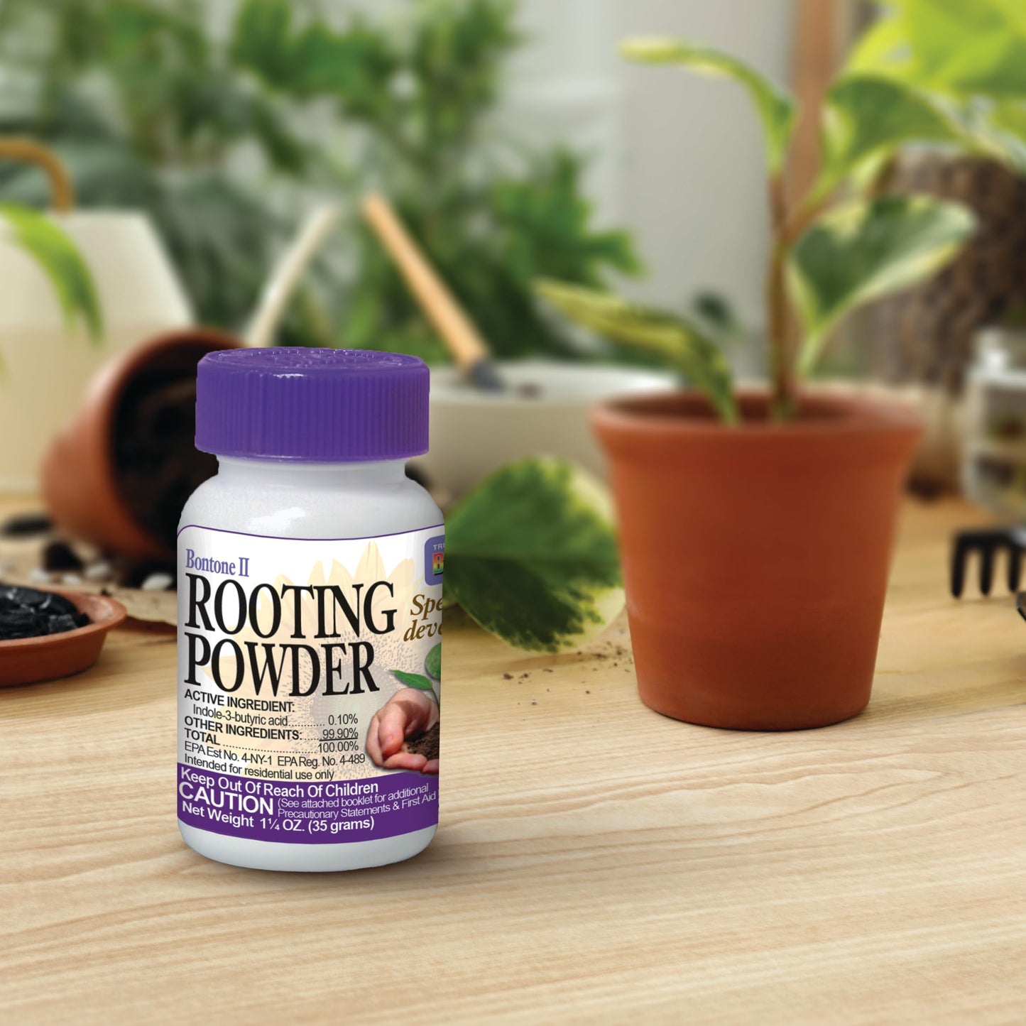 Bonide Bontone II Rooting Powder, 1.25 oz Ready-to-Use Dust for Houseplants and Transplants Speeds Root Development Fast and Easy