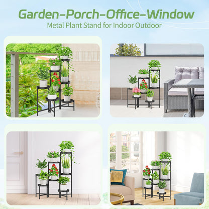 5-Tier Folding Metal Plant Stand - OVAD