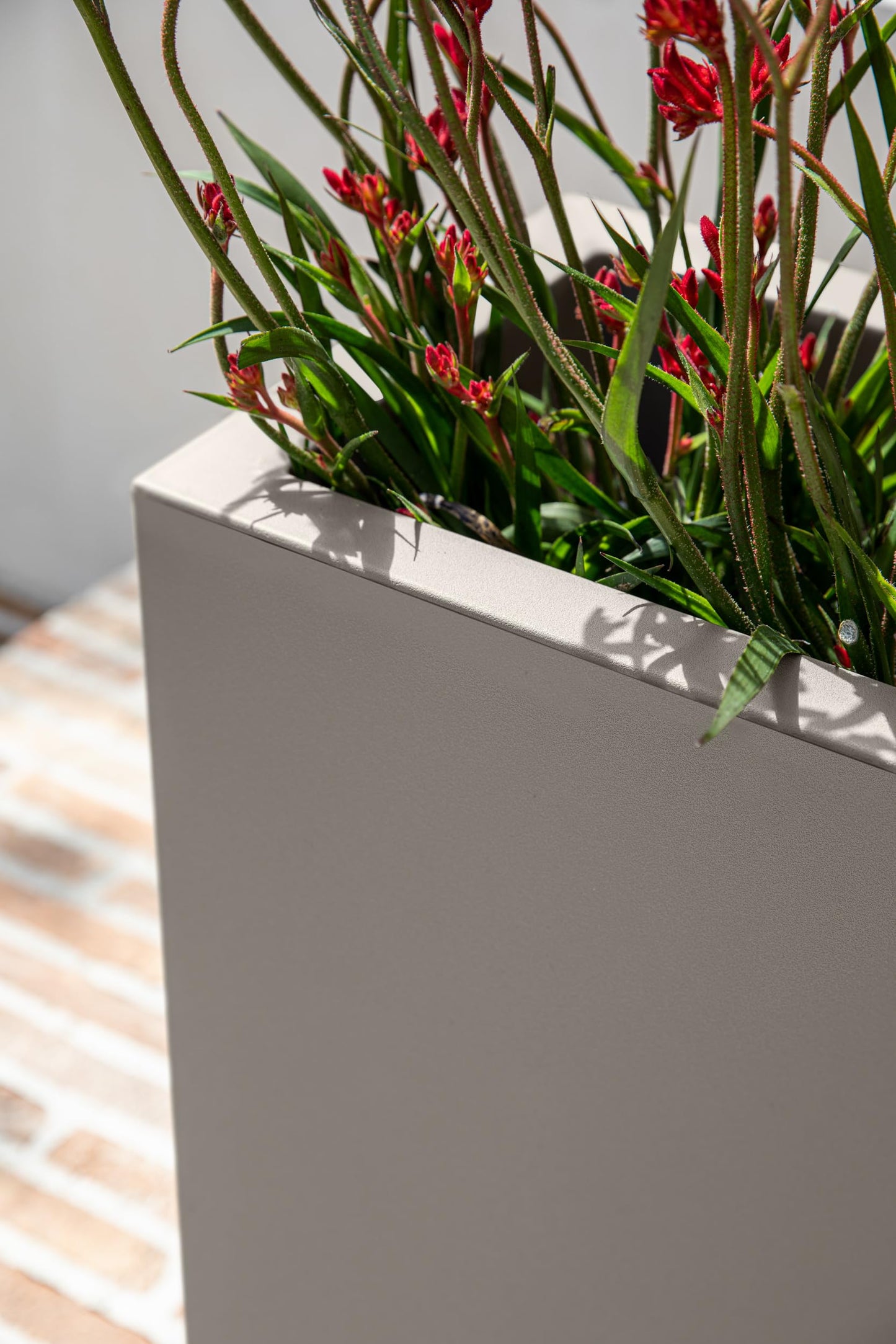 Tall Rectangular Planter for Indoor or Outdoor Patio/Porch | Durable All-Weather with Removable Insert Bucket for Easy Planting