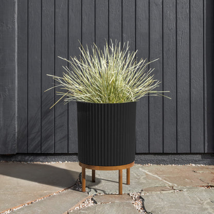 Demi Series Round Planter with Stand | Durable & Wooden Stand Perfect for Home Decor