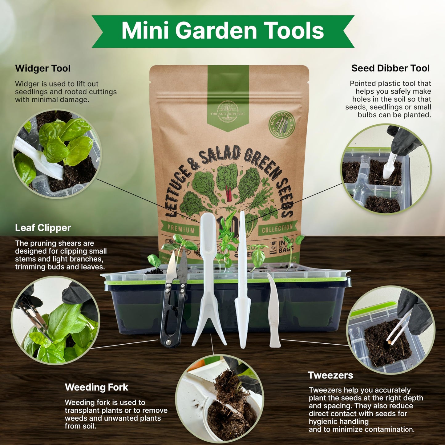 Organo Republic 22 Lettuce & Salad Greens Seeds Variety Pack 24,700 Plus Non-GMO Heirloom Lettuce Seeds For Indoor And Outdoor Garden Hydroponics Aerogarden Arugula Kale Spinach Swiss Chard Lettuce - OVAD