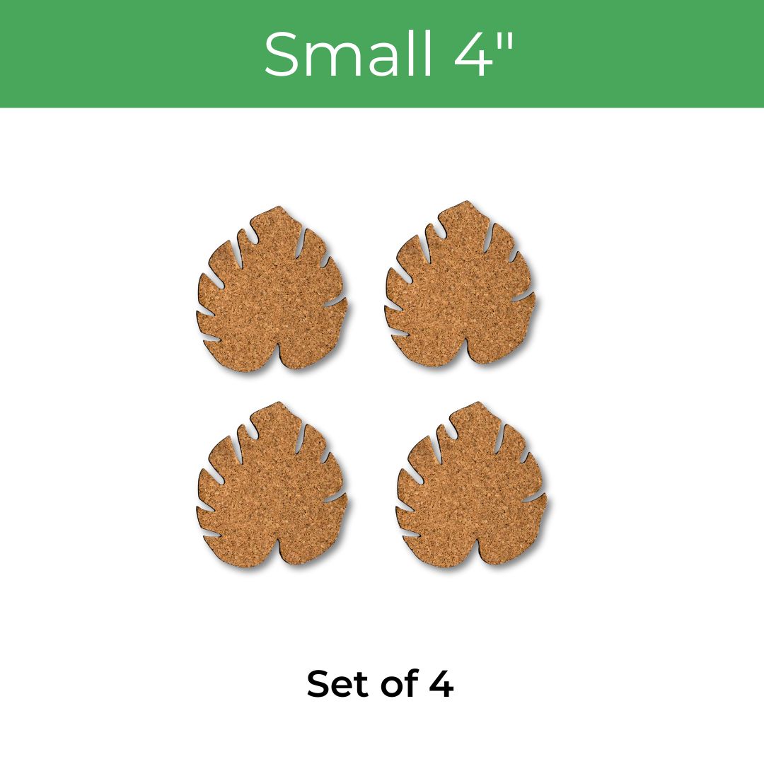 Kostr™ - Monstera Leaf-shaped  cork plant pot coaster