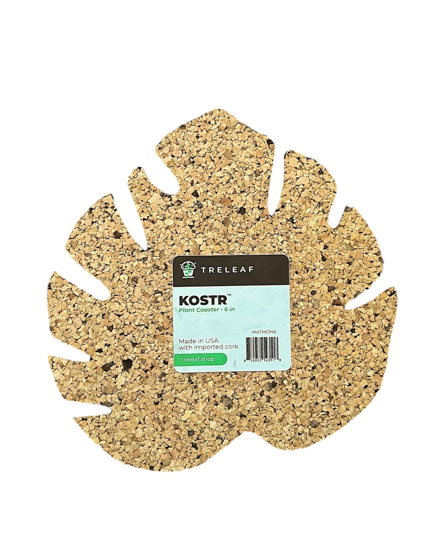 Kostr™ - Monstera Leaf-shaped  cork plant pot coaster