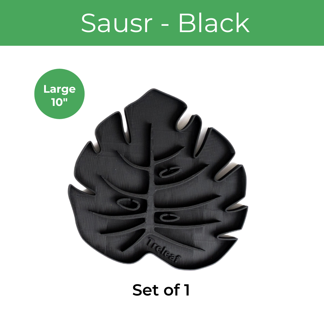 Tera Sausr - Leaf-shaped Pot Saucer - Drip tray for houseplants - Humidity tray