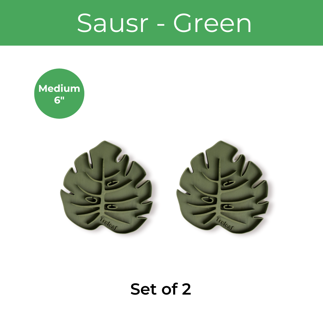 Tera Sausr - Leaf-shaped Pot Saucer - Drip tray for houseplants - Humidity tray